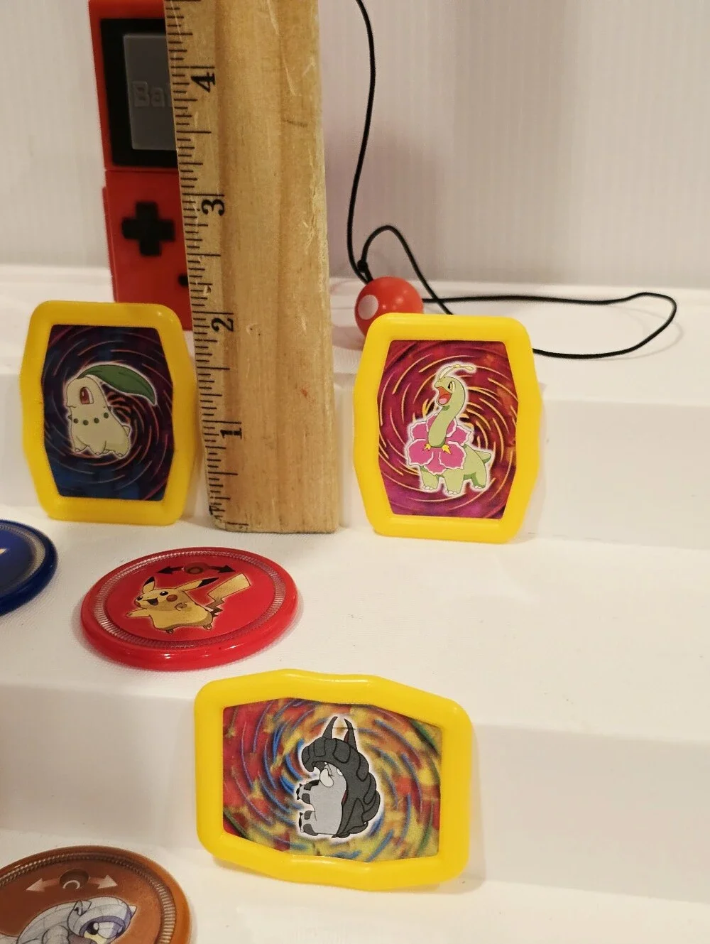Vintage Pokemon Battle BattPoke Ball Blaster Toy with Discs and Game Cards Set